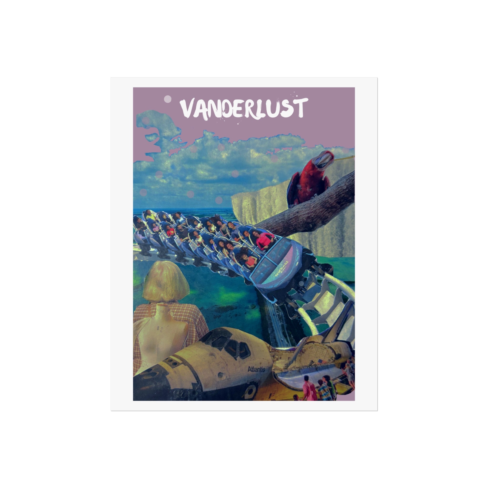 Vanderlust Fine Art Poster, Travel Wall Art, Bohemian Home Decor, Unique Gift for Adventurers, Vintage Aesthetic Print