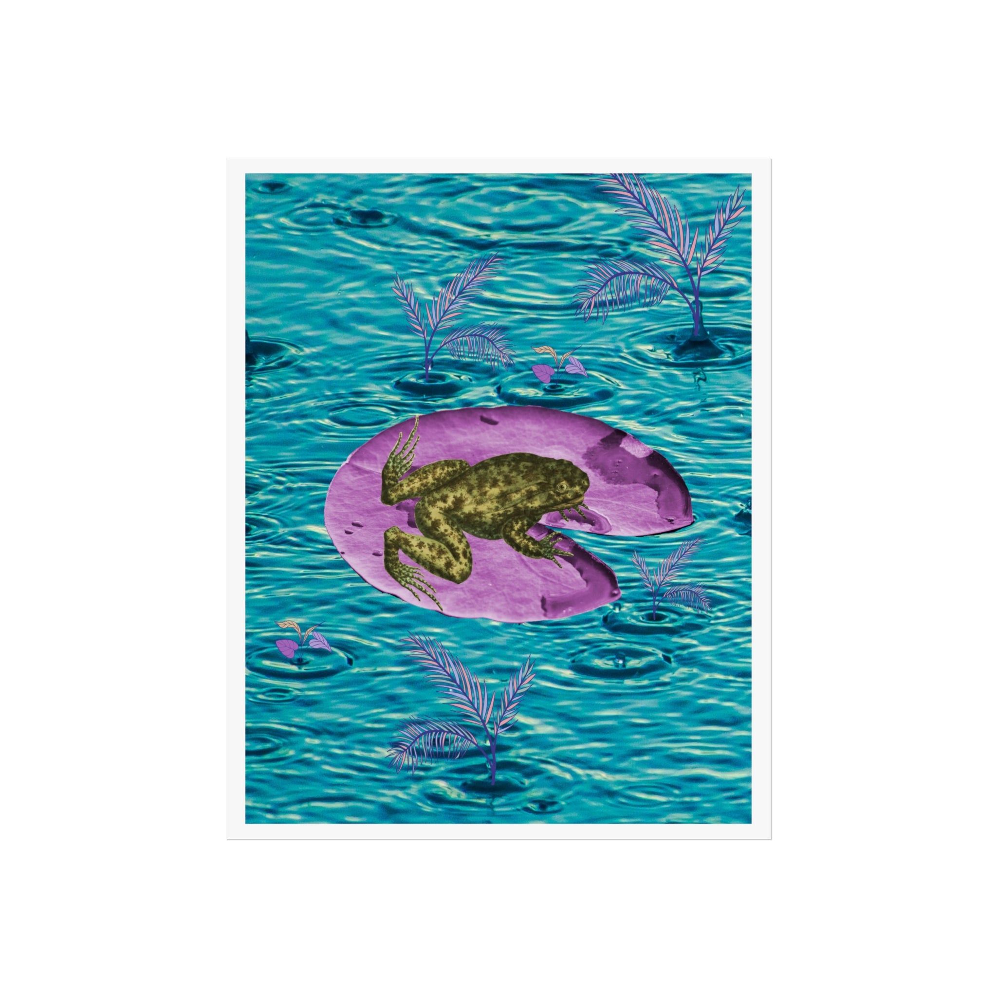 Vibrant Frog Art Prints, Colorful Wall Decor, Nature-Inspired Home Art, Unique Gift for Art Lovers, Fun Frog Decor